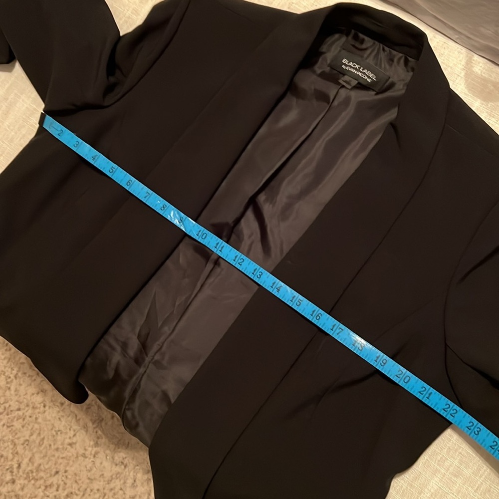 Black Label by Evan Picone Open Front Blazer - Picture 11 of 11